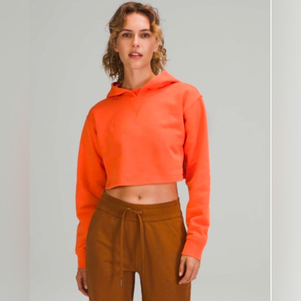 Lululemon All Yours Cropped Hoodie warm coral